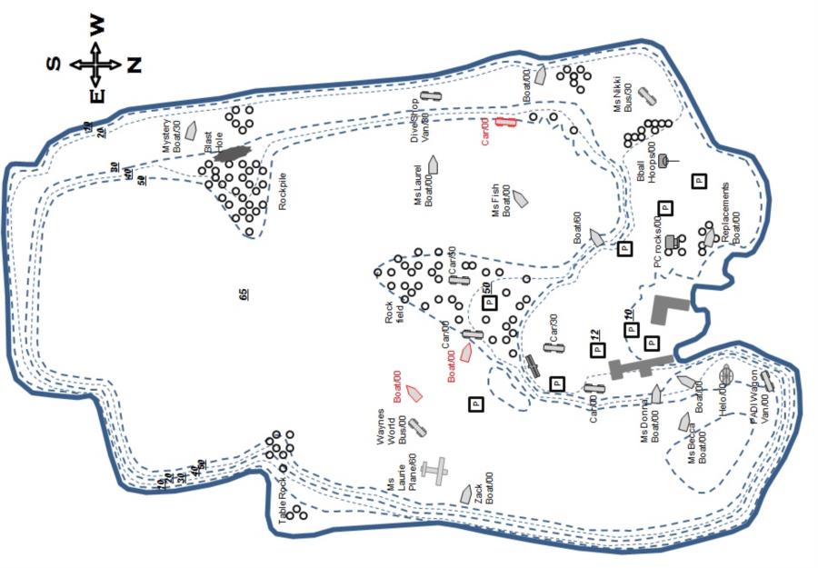 Lake Phoenix (previously Lake Rawlings) - lake phoenix/rawlings map