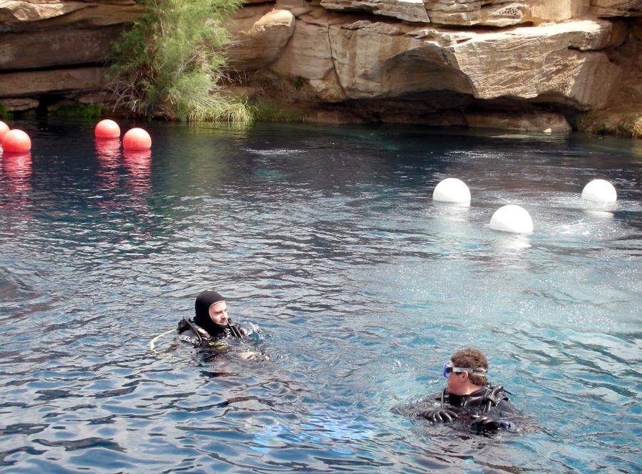 Blue Hole, Santa Rosa NM - About to descend the Blue Hole