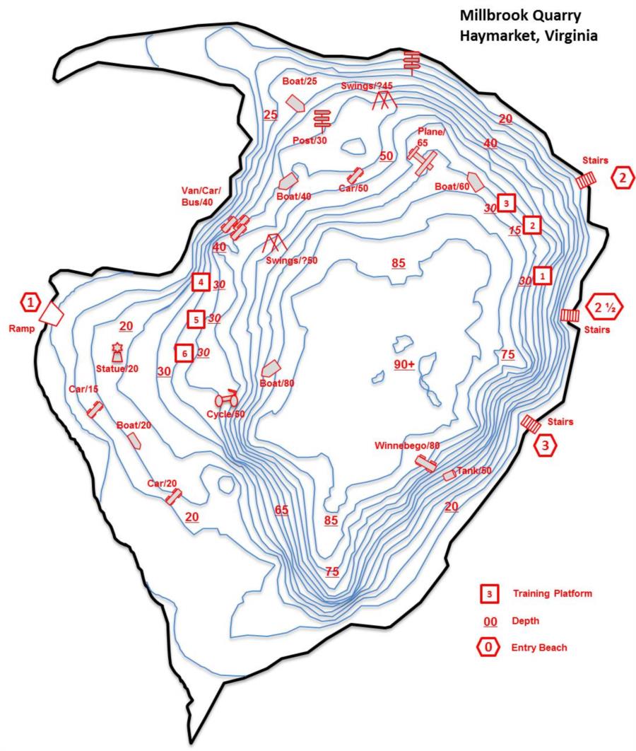 Millbrook Quarry (aka Lake Millbrook) - millbrookquarrymap