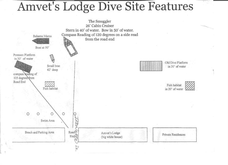 Higgins Lake @ Amvets Lodge - Amvets Lodge dive site