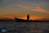 Coming up from a dive to a beautiful sunset at Lac Cai Treasure By The Sea Bonaire - TreasureByTheSeaBonaire