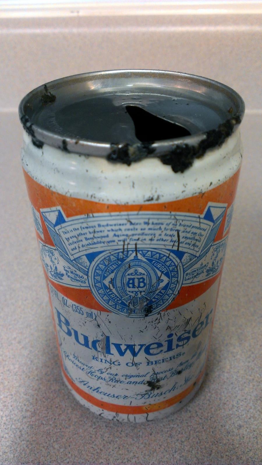 Mansfield Dam Dive Park - Old beer can found near Mansfield Dam in Lake Travis