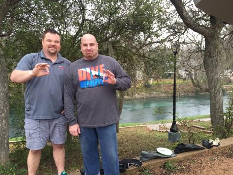 Comal River - Jake and Greg at Comal River