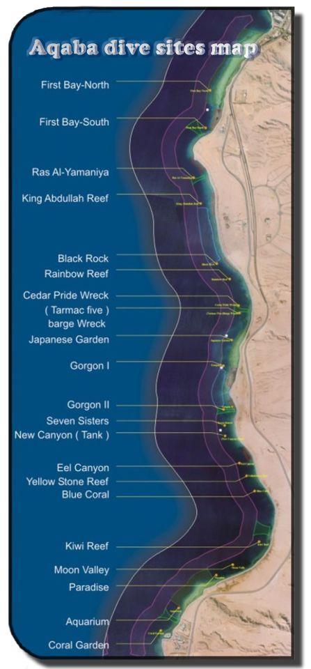 Aqaba - Aqaba-dive-sites-Map