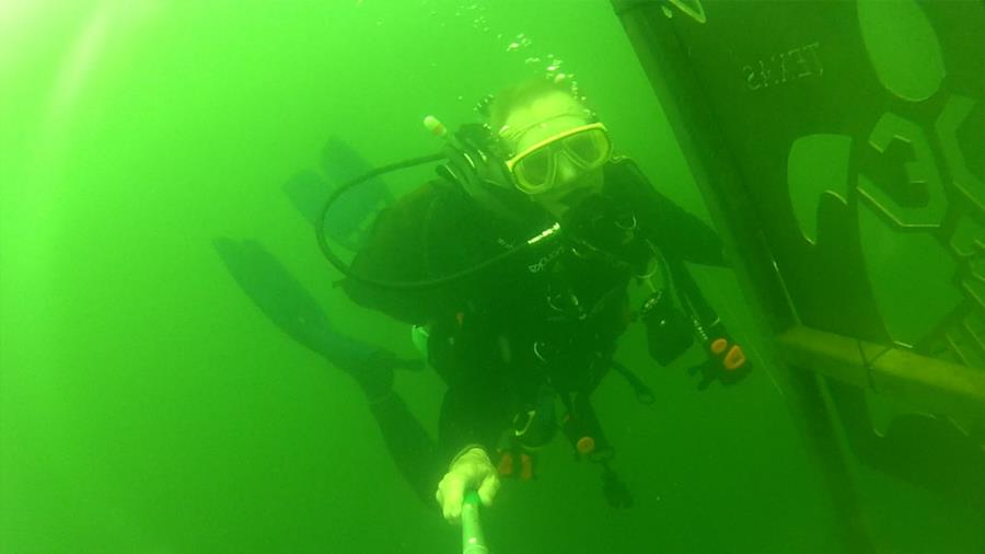 Wheeler Branch Lake - Kevin at Platform