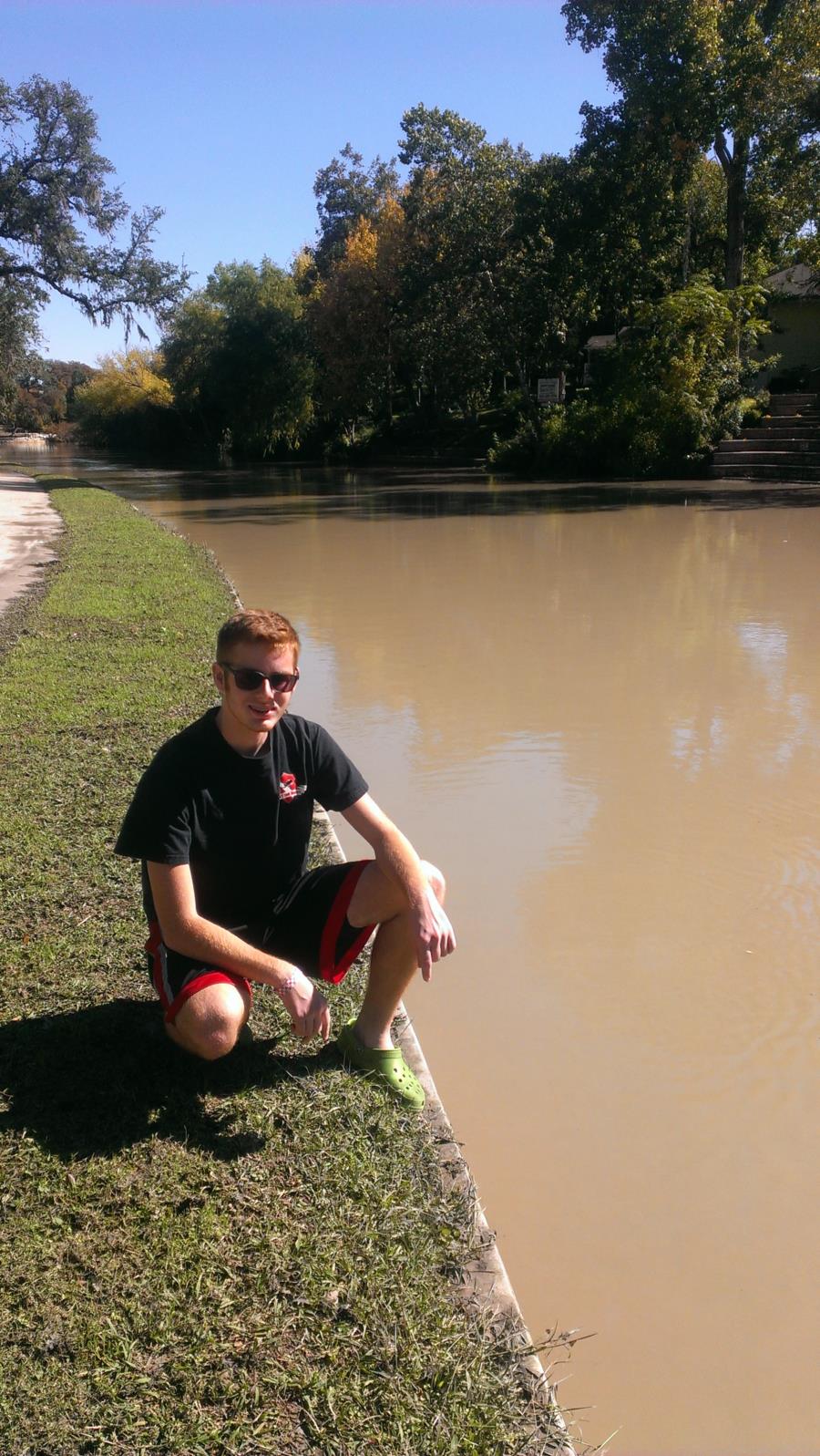 Canyon Lake - North Park - Comal river, chocolate milk, one day after heavy rain