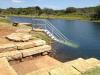 Reveille Peak Ranch (RPR) Private Quarry Lake - Entry stairs at Reveille Peak Ranch