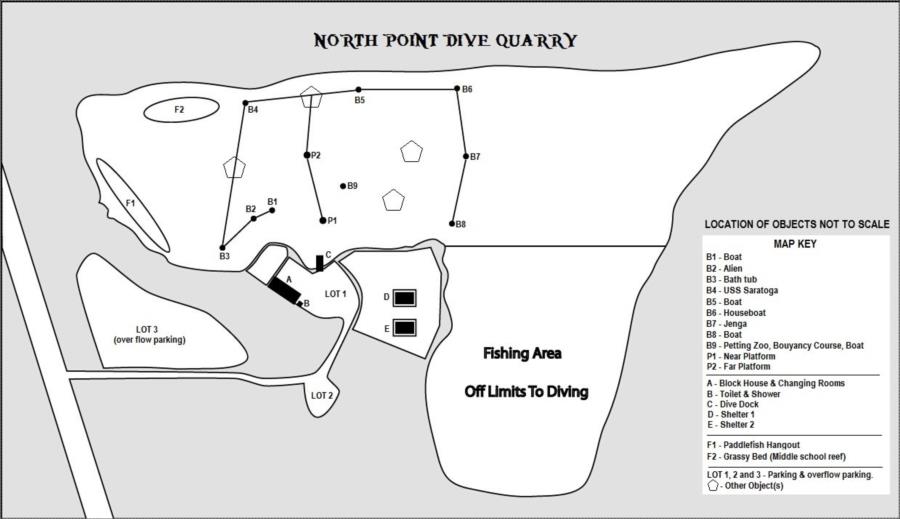 North Point Quarry - Location of Objects