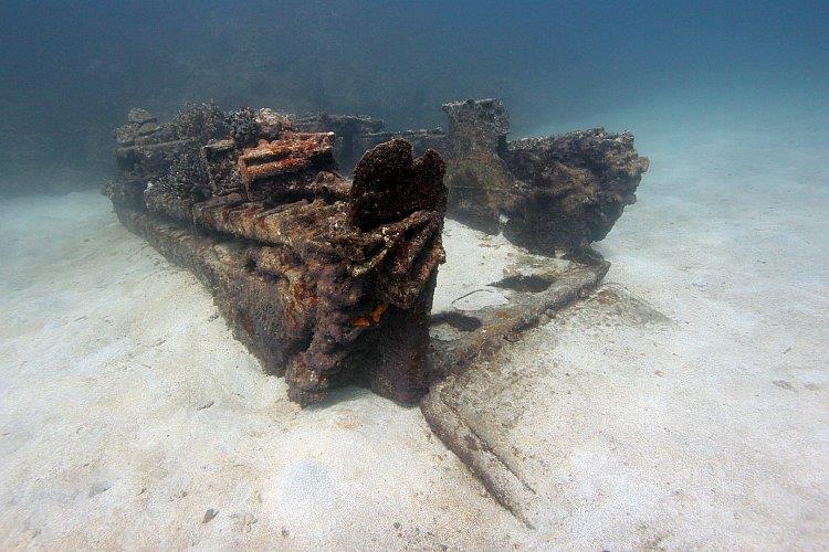 Amtrak and Cemetery Wall - Underwater pic of wreck structure