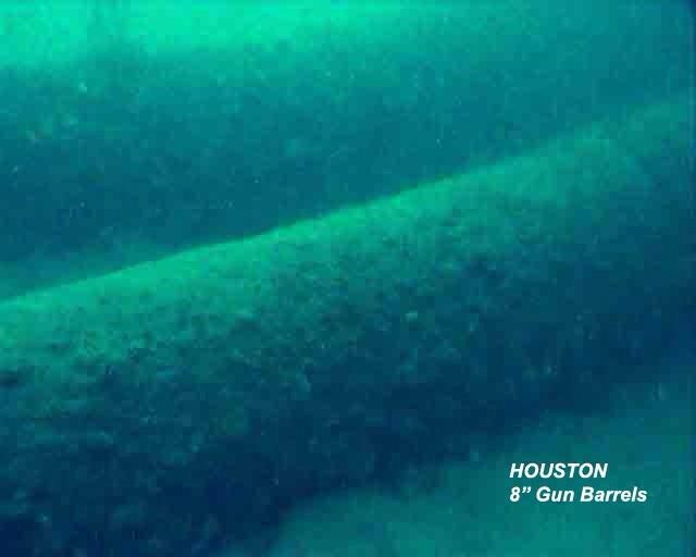 USS Houston CA-30 "The Galloping Ghost" - 8 inch Gun Barrels