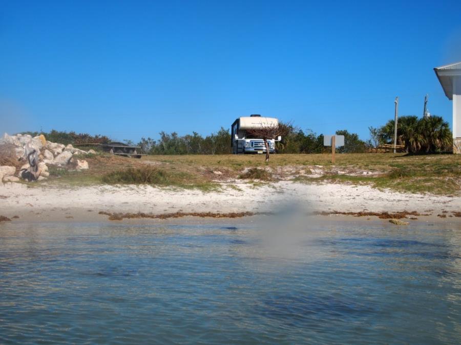 Sebastian Inlet State Park (FL) - View from water, parking and toilet are nearby