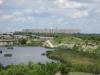 Saginaw grain silos as seen from quarry