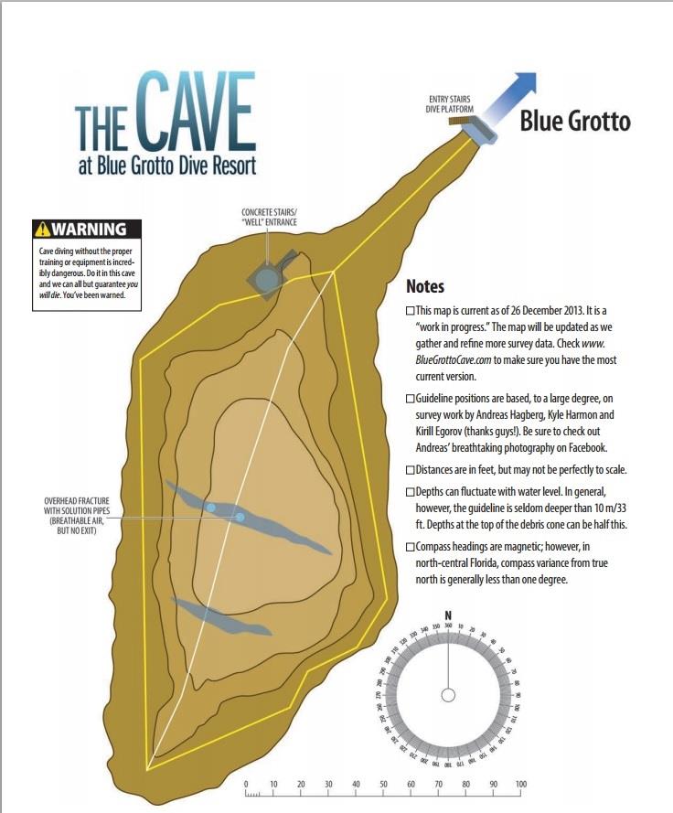 The Cave at Blue Grotto (aka: Blue Grotto Cave) - BlueGrottoCave System Map