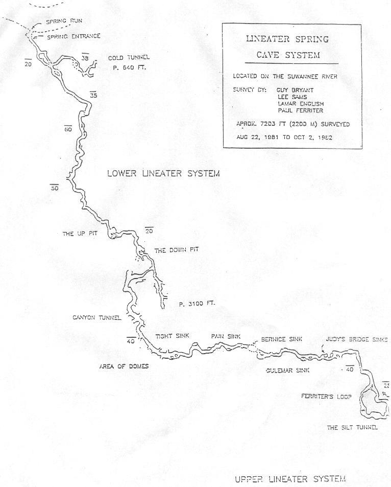 Lineater Spring - Upper Lineater System Map
