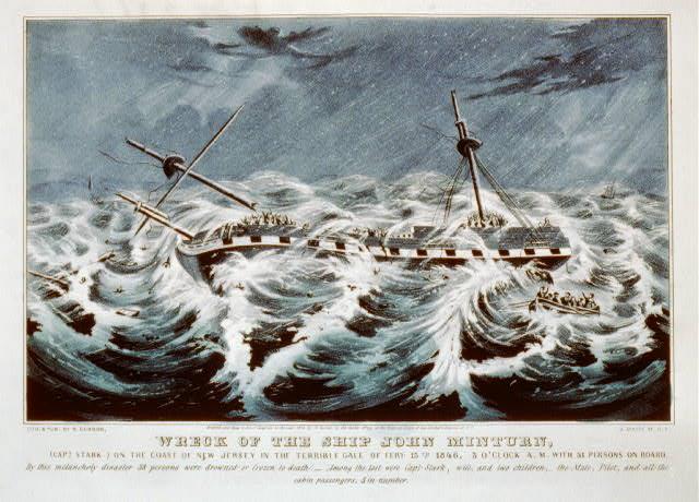 John Minturn - Currier & Ives print of wreck