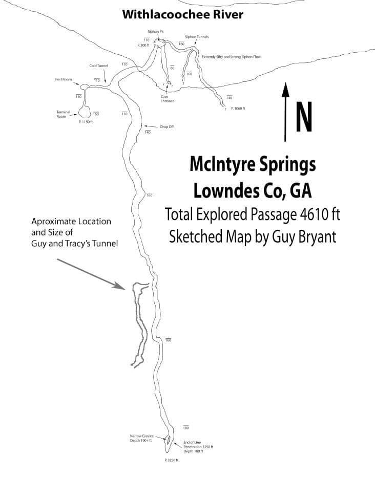 McIntyre Spring - McIntyre System map with Guy & Tracy jump