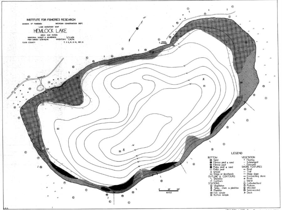 Hemlock Lake - Hemlock Lake Topo