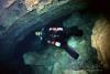 Dropping down into the cave at the end of the PT - SantaFeSandy