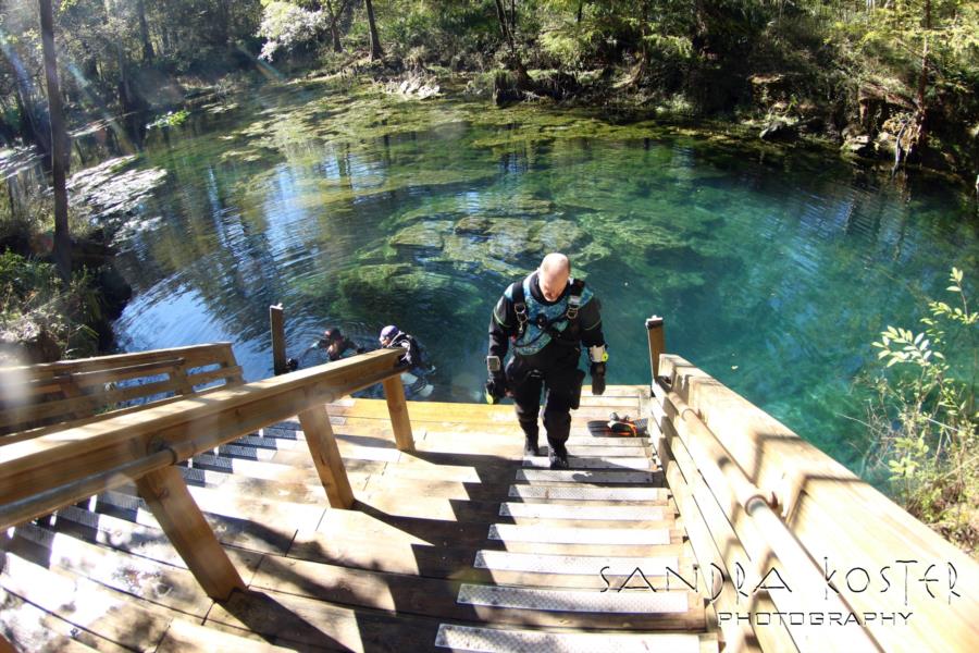 Wes Skyles Peacock Springs State Park - David on the steps