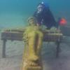 Eric Rohloff diving the underwater crucifix