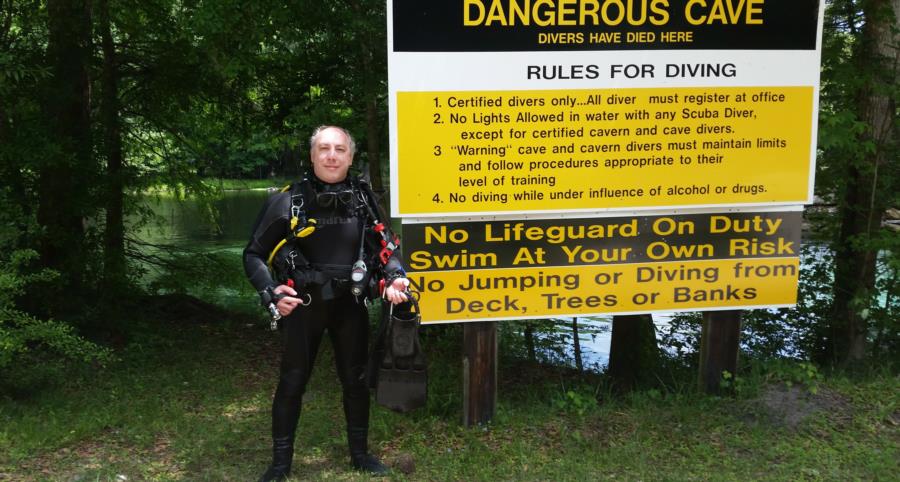 After TDI Cavern certification dives, Ginnie Springs, FL