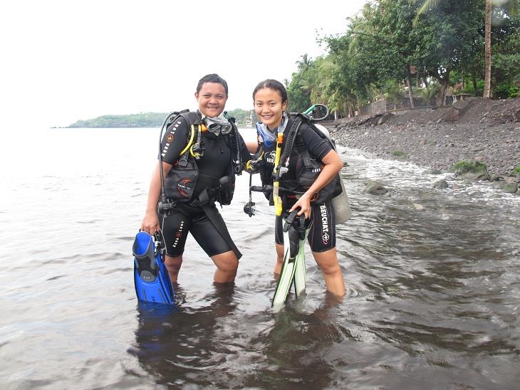 My sister & I after diving in Tulamben