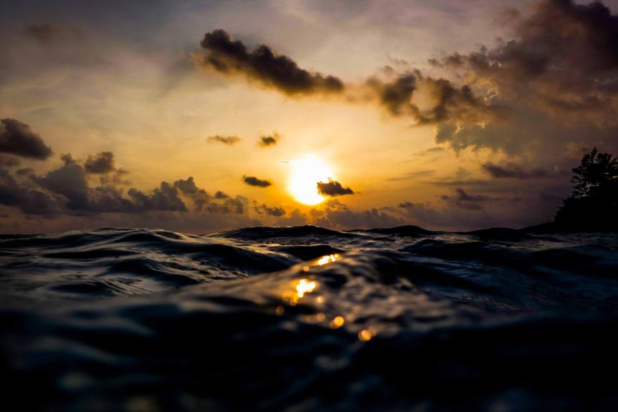 Sun and Clouds over Water