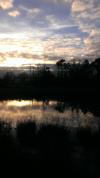 Sunset over our pond