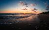 Beach with sun and awesome sky