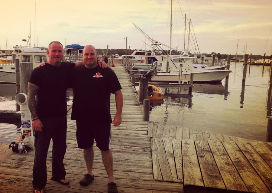 Terry and Greg at Discovery Diving in NC