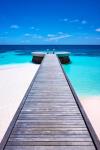 Pool at end of pier over ocean