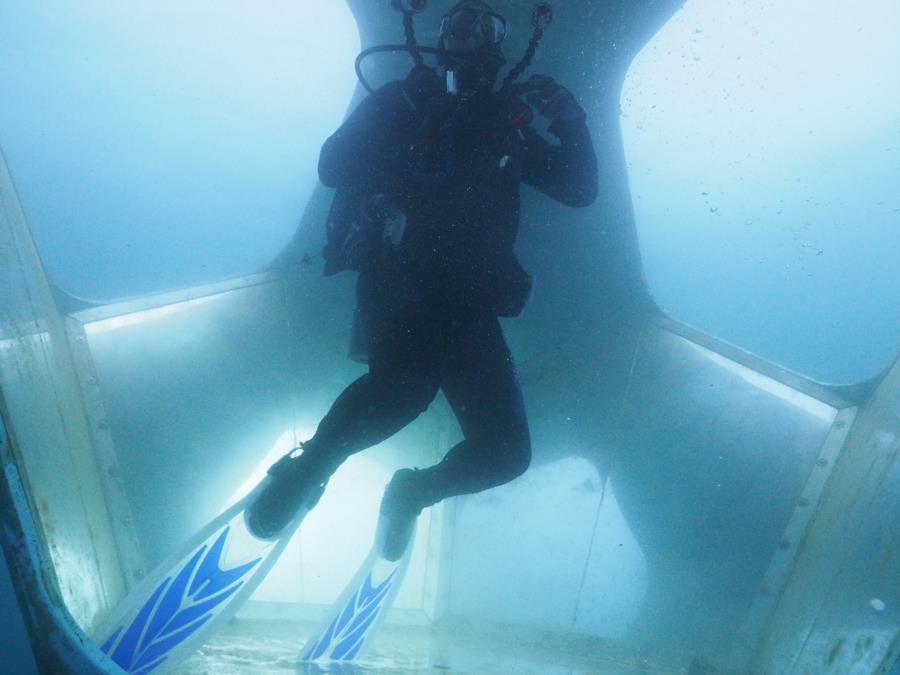 Diver Inside Underwater Scupter