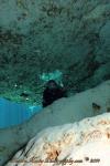 Susan on the ledge entering Devil’s Eye, Ginnie Springs, FL