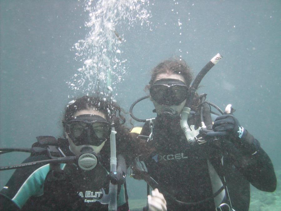 My Daughter Carina Vega w Mike Thompson of Scuba DreamInn @ Blue Grotto