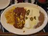 El Nogalito beef, chicken, and cheese enchiladas