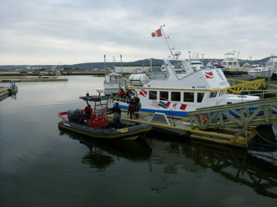 Our tour boat, The Mermaid, going out for Remembrance Day dives