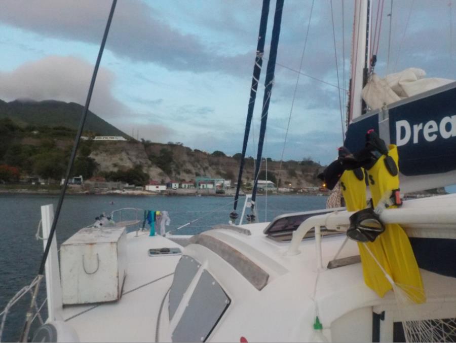 Moored off Statia