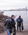 scuba diving at Alki Beach WA.