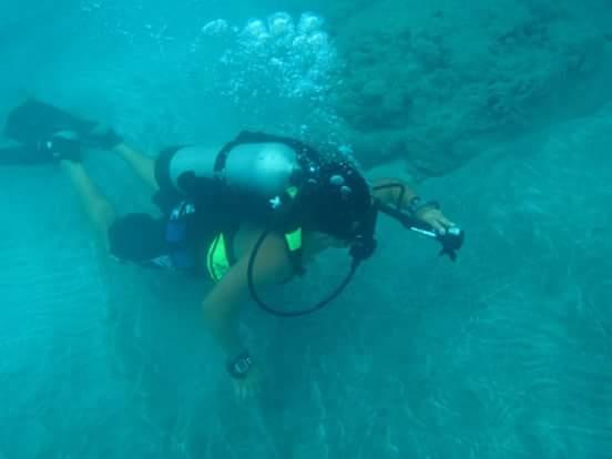 My first dive ever.