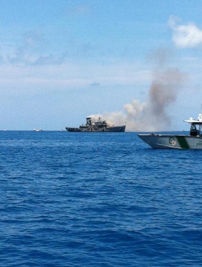USS Mohawk going down