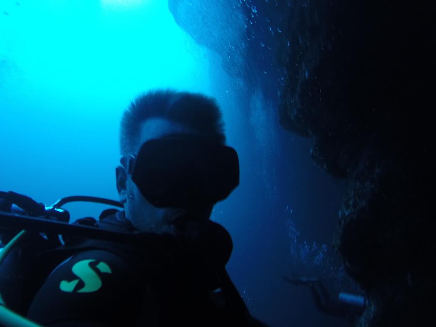 130’ down - Blue Hole in Belize