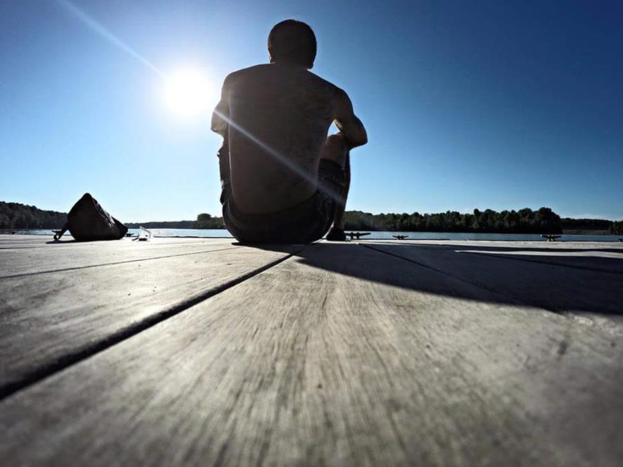 Relaxing on the lake