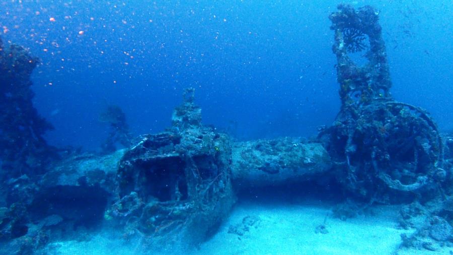 Gen Mc Arthur World War.2 troops - wreck @ morotai