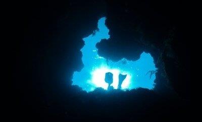 Guanaja, Honduras coming up through a tube