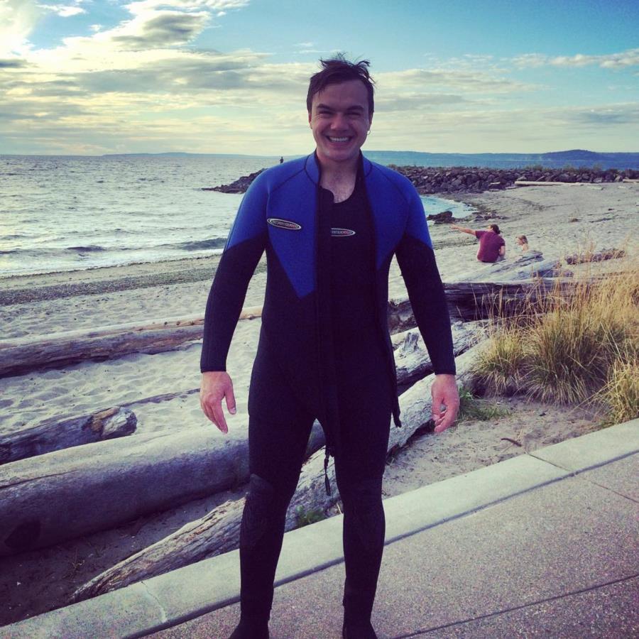 Just after a shore dive in Edmonds