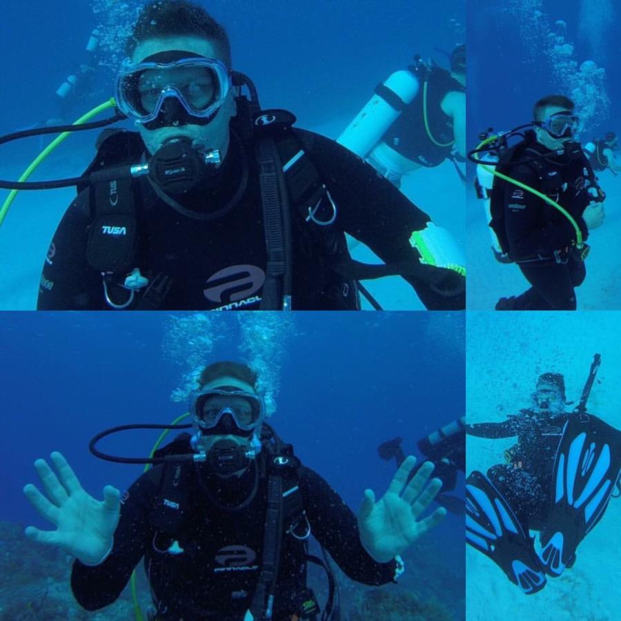 Me diving Santa Rosa in Cozumel