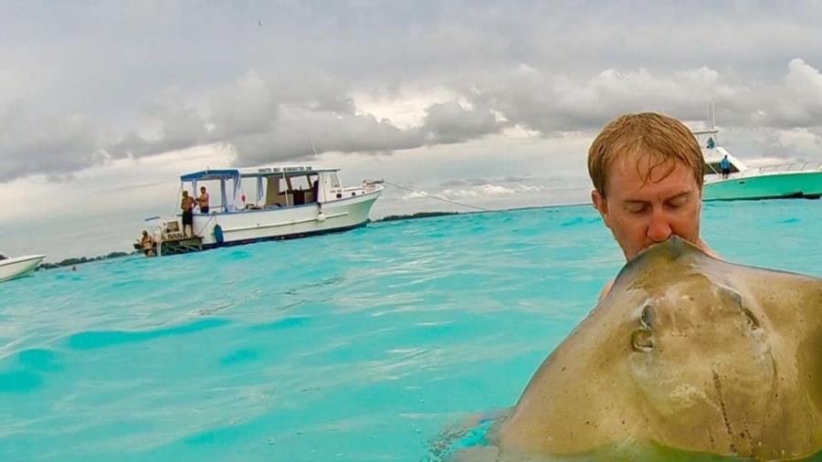 Stingray kisses are 7 years good luck!