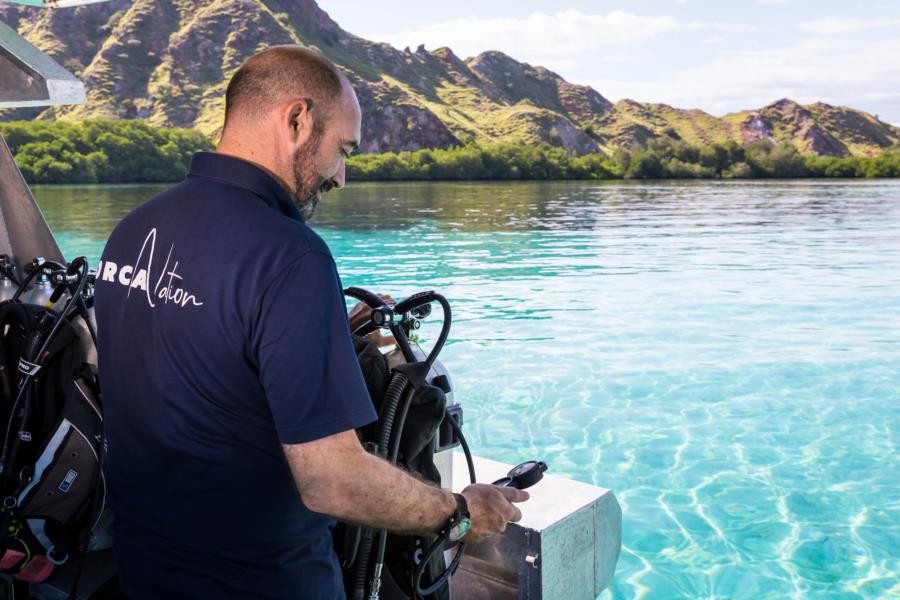 Gearing up at Komodo National Park