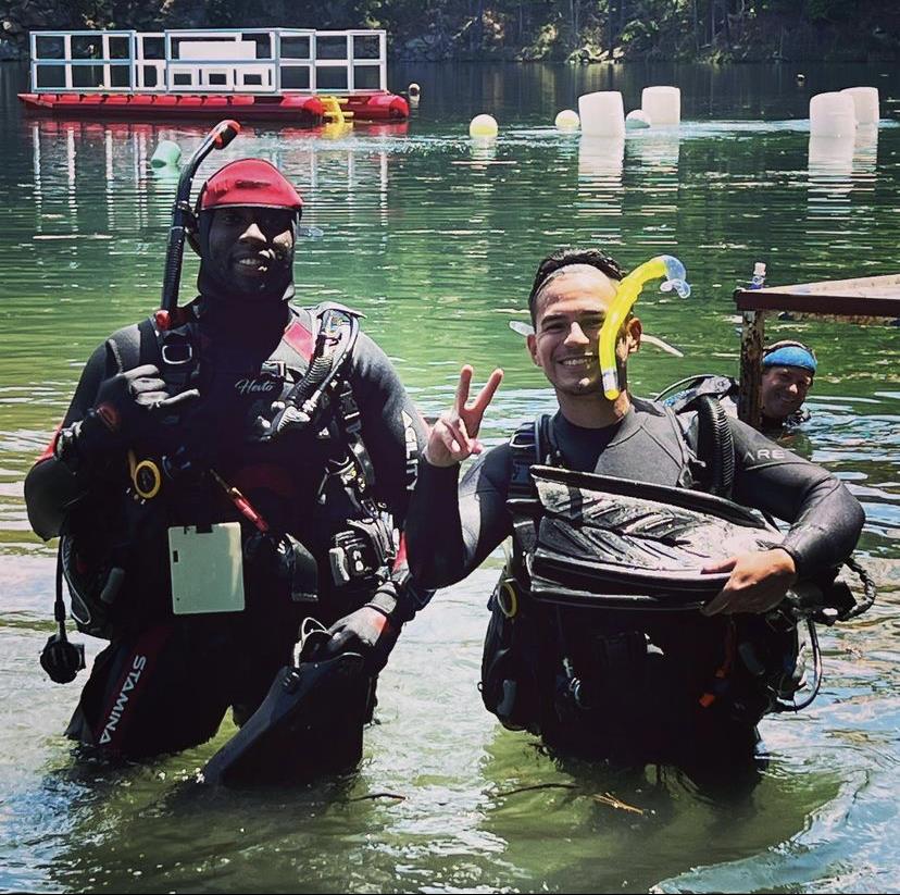 Me & dive buddy at Lake Norman, NC