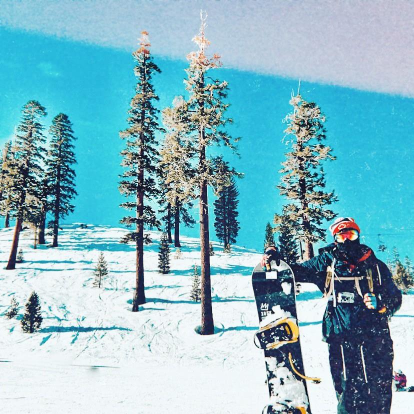 Snowboarding in California